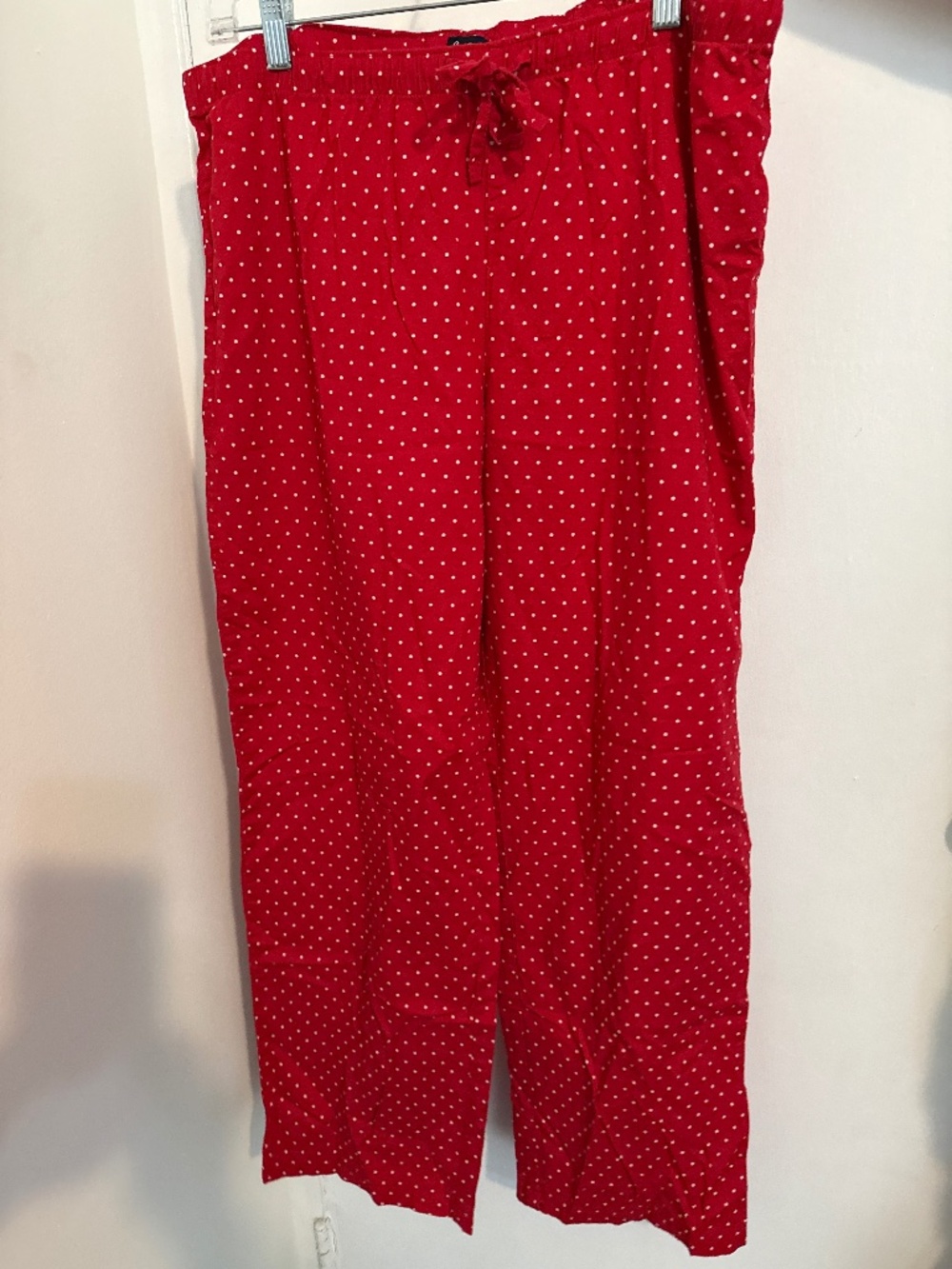 Gap red/white polka dot large pajama pants